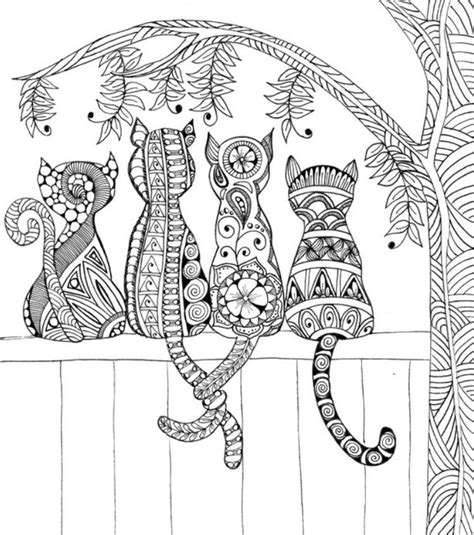 Cat Mandala Coloring Coloring Pages