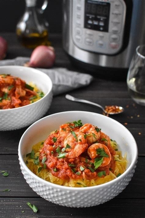 Instant Pot Shrimp And Spaghetti Squash Fra Diavolo 21 Day Fix The