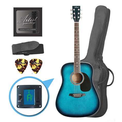 Artist LSPTBB Beginner Acoustic Guitar Pack - Blue - New 5060528530033 ...