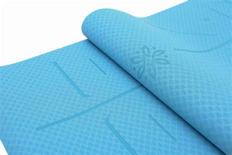 ewedoos eco friendly yoga mat with alignment lines tpe yoga mat non slip textured surfaces ¼