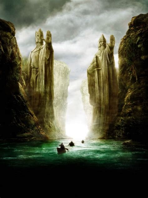 Lord Of The Ring Argonath On River Anduin Jrr Tolkien Tolkein
