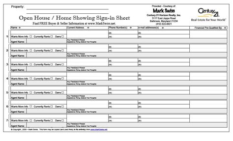 30 open house sign in sheet pdf word excel for real