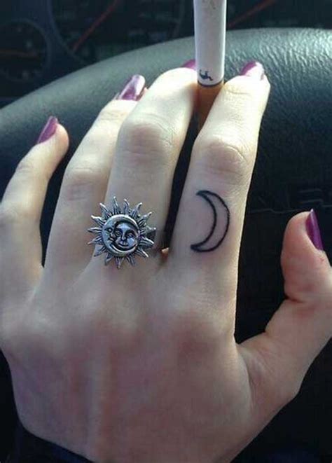 Design ideas for finger tattoos. Crescent Moon Tattoos Designs, Ideas and Meaning | Tattoos ...