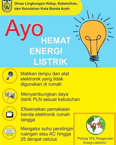 Poster Hemat Energi Listrik Ilustrasi