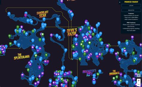 Borderlands 3 Interactive Map Large World Map