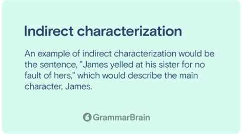 Understanding Indirect Characterization Definition Examples