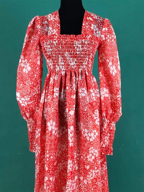 60 s 70 s floral puff sleeve scrunchy bust midi dress floral chiffon maxi dress maxi knit