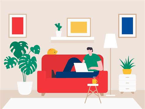 10 images 5 images with dog 5 images no dog. Young Man Working From Home 965366 - Download Free Vectors, Clipart Graphics & Vector Art