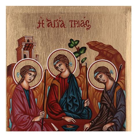 Andrei rublev's holy trinity which is also called the hospitality of abraham is shown in this dr thomas hopko discussing the symbolism of andrei rublev's famous icon of the holy trinity, with. Rublev Holy Trinity icon | online sales on HOLYART.co.uk
