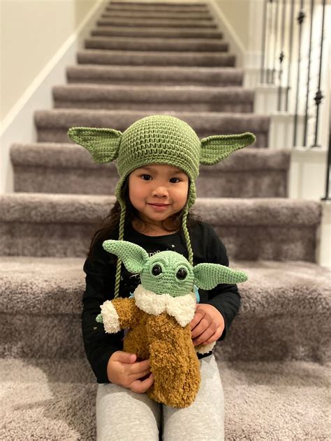 Baby Yoda Crochet Hat Baby Yoda Hat Newborn Hat Newborn Hat Etsy