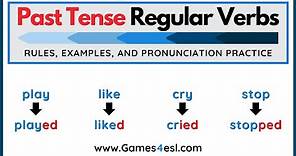 Regular Past Tense Verbs | Simple Past Tense Rules, Examples, And Pronunciation Practice