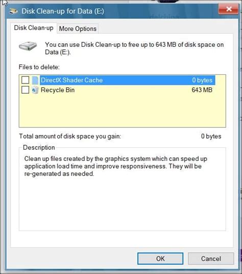 Cleanup System Files Button Missing From Disk Clean Up Dialog Box