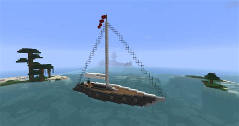 Modern Sail Boat Furnished Minecraft Project