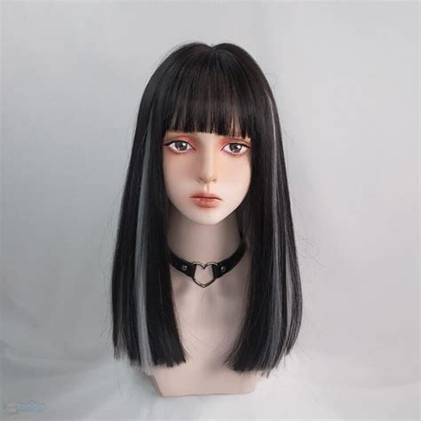 Straight Long Full Wig Product Information Material 100 High Temperature Fiber Color Gradient