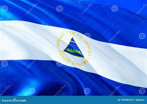 Nicaragua Flag 3d Waving Flag Design The National Symbol Of Nicaragua