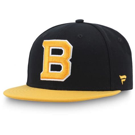 Mens Boston Bruins Fanatics Branded Black Alternate Logo Fitted Hat