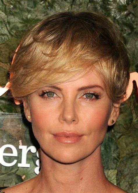 Charlize Theron Short Hair Styles For Round Faces Short Hair Styles
