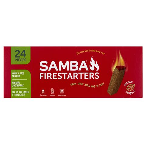 Samba Firestarters Firelighter With Match Head 24 Pack Bunnings