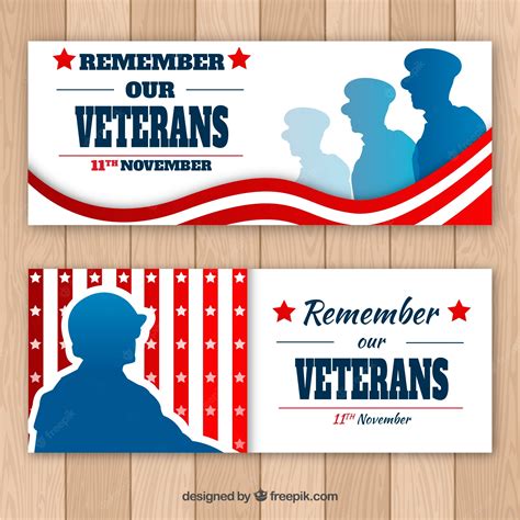Premium Vector Veterans Day Banners