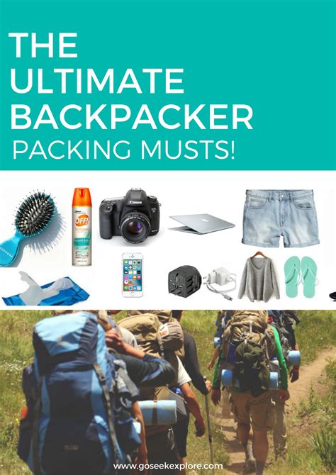 The Ultimate Backpacker Packing Musts — Go Seek Explore Backpacking