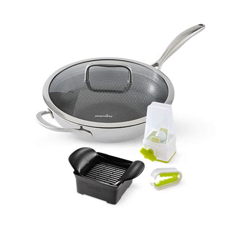 Stainless Steel Nonstick Wok Meal Set Shop Pampered Chef Us Site