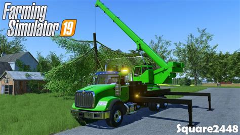Putting New Crane To Work Tree Services Roleplay Fs19 Youtube