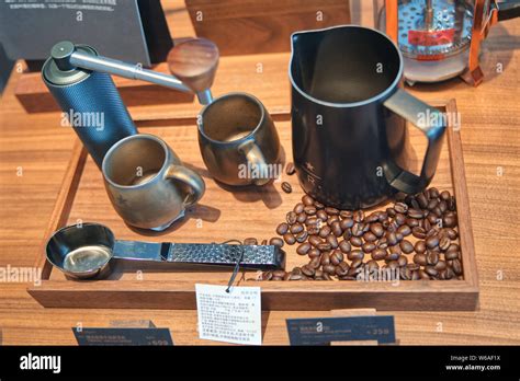 Coffee Wares Are For Sale At The Newly Opened Flagship Store Of