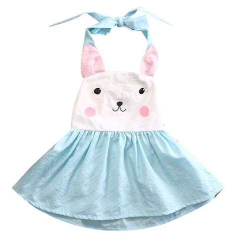 We understand that you want clothing that is not only cute but comfortable for them. Toddler Kids Baby Girls Dress Cute Bunny Print Backless Strap Dresses Summer Party Dress ...