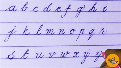 Cursive Alphabet In English