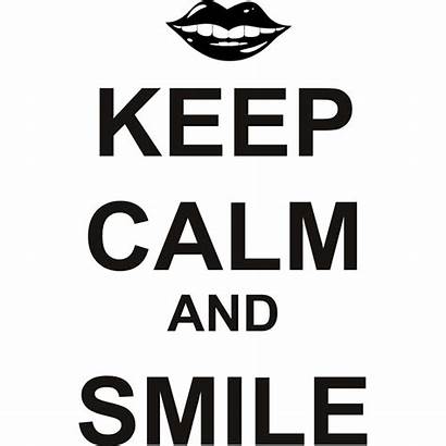 Calm Keep Smile Quotes Sticker Wall Stickers
