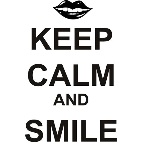 Keep Calm And Smile Wall Sticker Keep Calm Wall Art