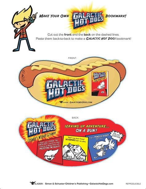 Make Your Own Galactic Hot Dogs Bookmark Official Galactic Hot Dogs