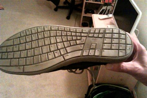 The Bottom Of My Friends Shoe Is A Keyboard Funny Pictures Funny