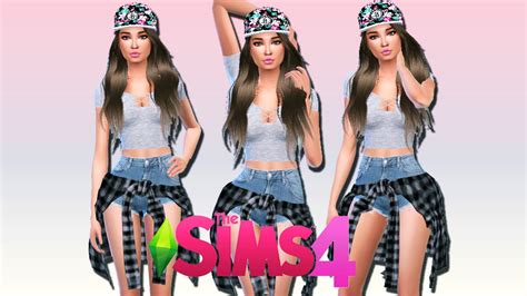 The Sims 4 Create A Sim Skateboarder Girl Garota Skatista Youtube