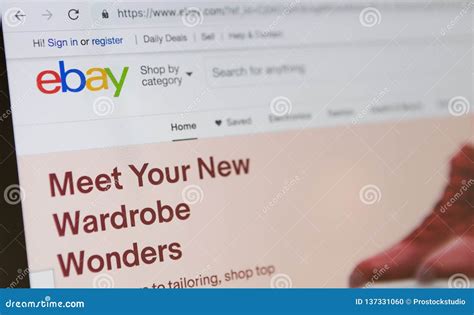 Homepage Of Official Website For Ebay Online Auction And Sales Website