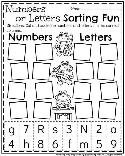 Letters And Numbers Preschool Worksheets In 2020 Preschool Worksheets