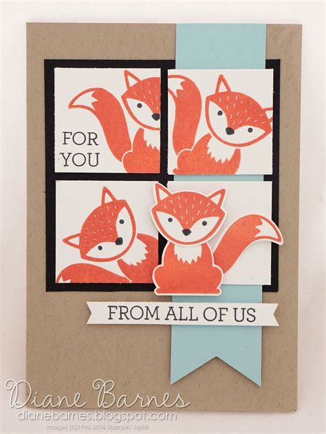 Fox Birthday Card Using Stampin Up Foxy Friends Stamp And Punch And Crazy