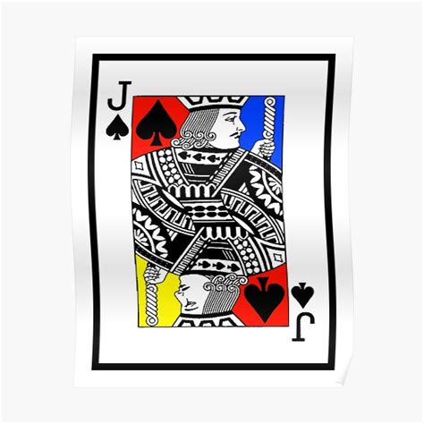 Jack Of Spades Colour Poster By Impactees Redbubble