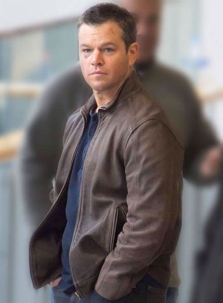 Matt Damon Jason Bourne Leather Jacket Leathercult Genuine Custom