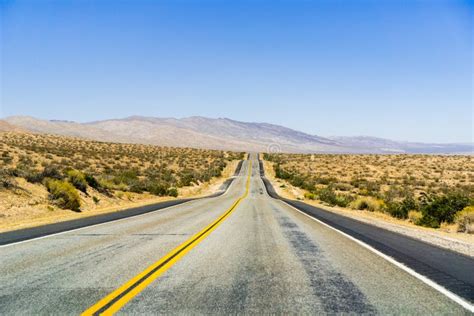 Highway In Mojave Desert California Stock Photo Image Of Perspective