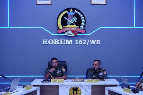 Danrem Terima Kunjungan Tim Verifikasi Lapangan Pembangunan ZI Tingkat TNI AD 2024 NEWS MATARAM