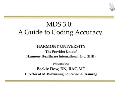 Mds 30 A Guide To Coding Accuracy