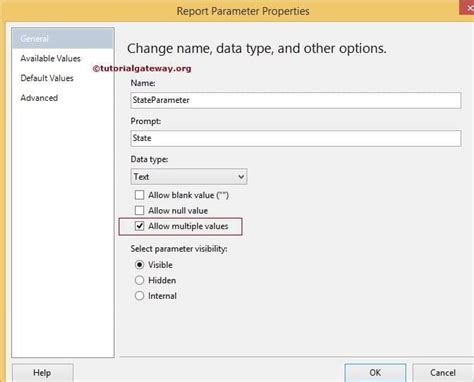 Multiple Parameters In SSRS