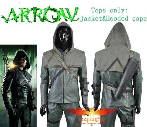Buy Tops Only Jacket And Hooded Cape For Green Arrow