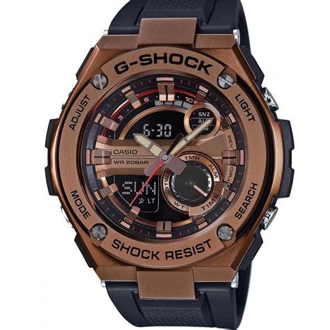 Casio G Shock Mens Rose Gold G Steel World Timer Watch