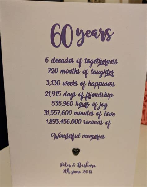 Cards 60th Wedding Anniversary Card 60th Wedding Anniversary Ts