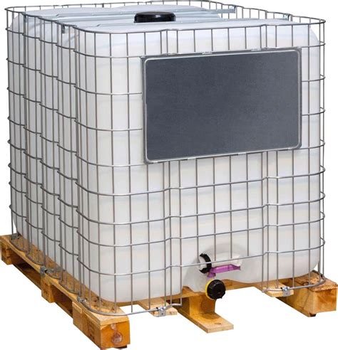 Cuve ibc de capacit� 1000l. Cuve grillagée IBC sur palette bois aérienne pour ...