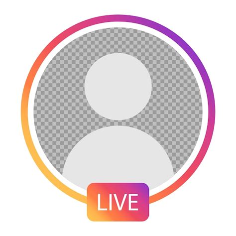 Premium Vector Live Profile Interface Live Stream Story Video Symbol