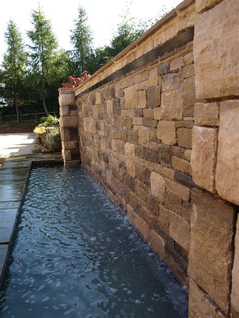 Natural Stone Wall Waterfall Feature By Pete Simjs Garden Design