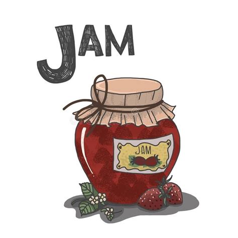 Songs and rhymes to build early reading skills by cathy bollinger on apple music. Alphabet J with jam on white vector illustration in 2020 ...